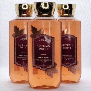 Bath & Body Works Body Wash Bundle AUTUMN DRIVE 3Pack NEW